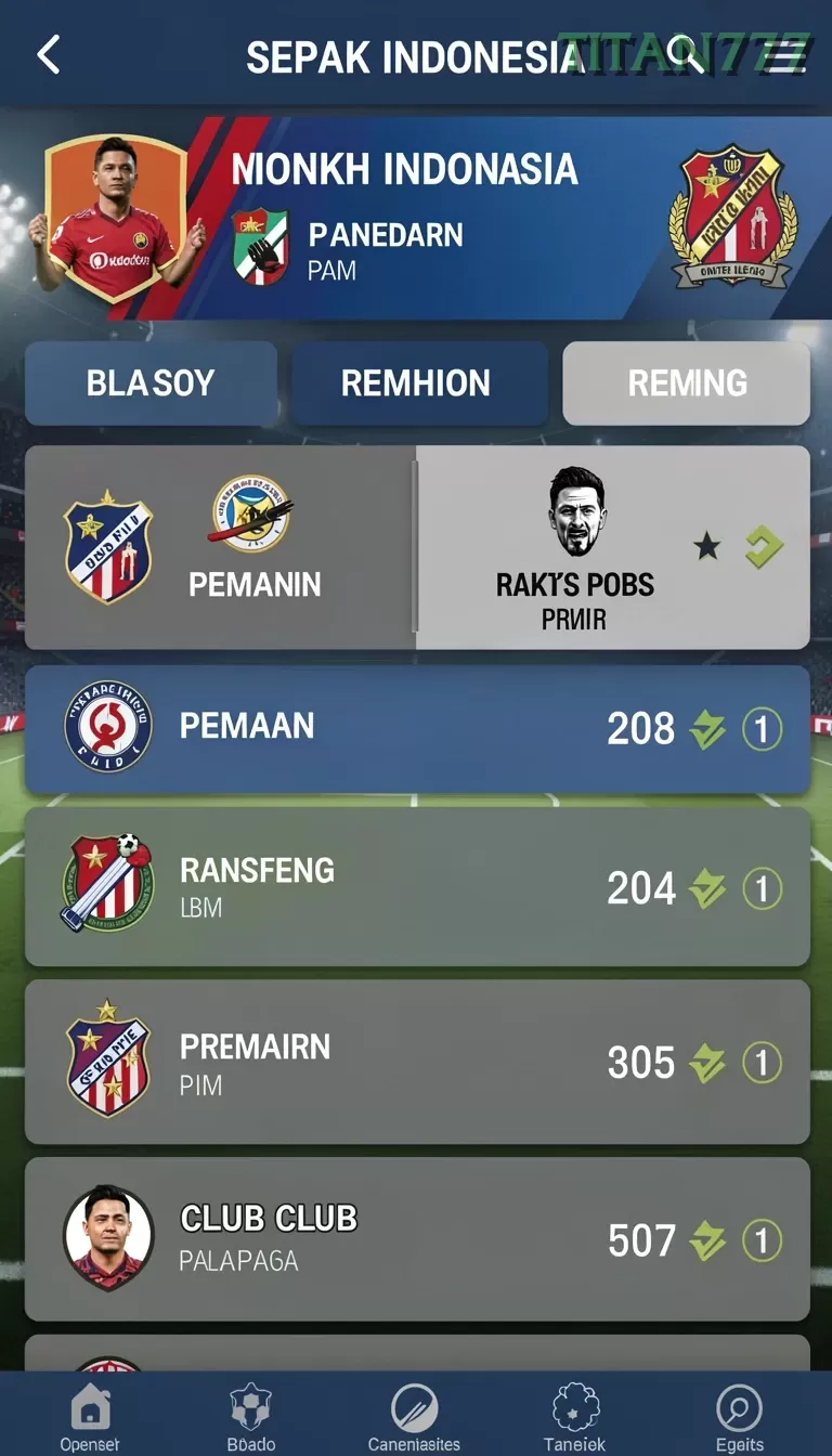 Cuplikan layar COLOKSGP — menu navigasi